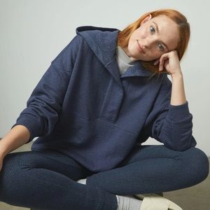 Lunya Restore Double Faced Pullover - Blue